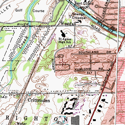 Topographic Map of Whipple Park, NY