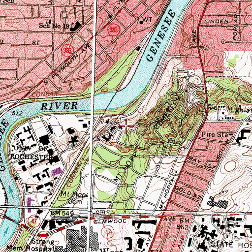 Topographic Map of Chambers Hall, NY