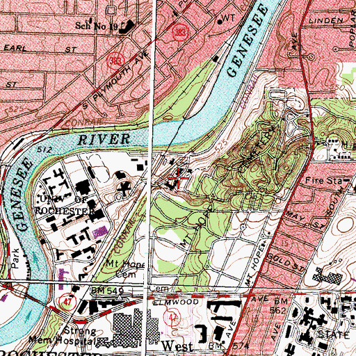 Topographic Map of Kendrick Hall, NY
