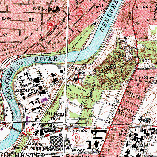 Topographic Map of Munro Hall, NY
