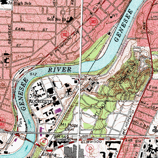 Topographic Map of Wilder Hall, NY