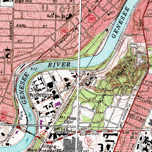 Topographic Map of Sage Art Center, NY