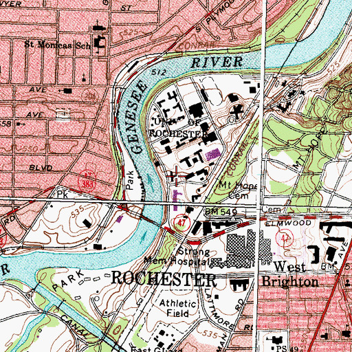 Topographic Map of Wallis Hall, NY