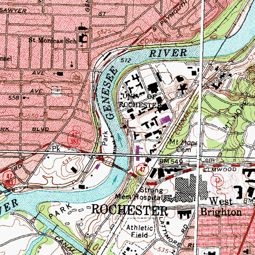 Topographic Map of Interfaith Chapel, NY