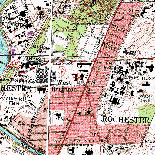 Topographic Map of Goler House, NY