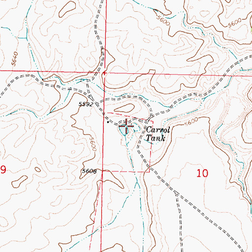Topographic Map of Carrol Tank, AZ