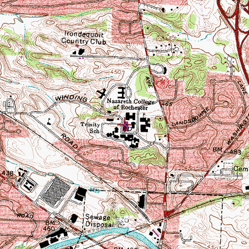 Topographic Map of Otto A Shults Community Center, NY