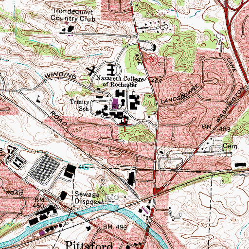 Topographic Map of Kearney Hall, NY