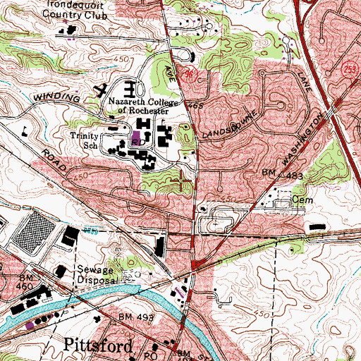 Topographic Map of La Maison Francaise, NY