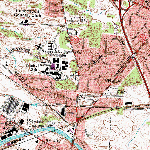 Topographic Map of Casa Hispana, NY