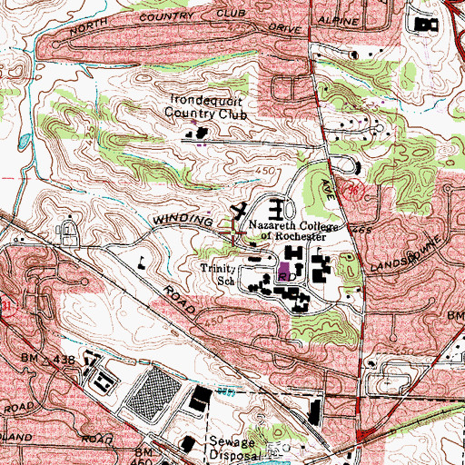 Topographic Map of Anna Portka Hall, NY