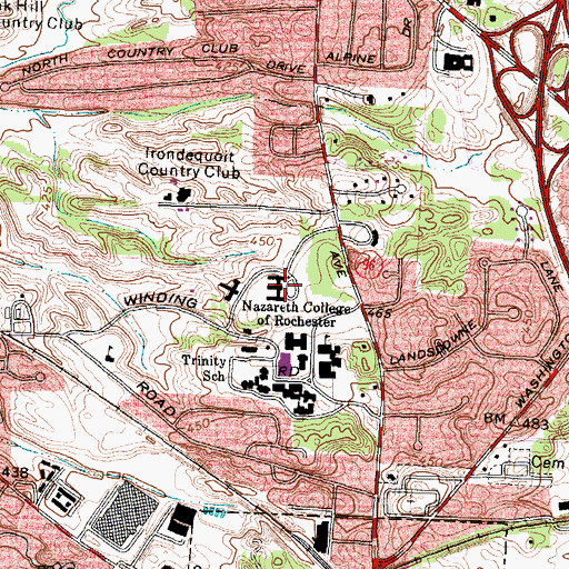 Topographic Map of Golisano Academic Center, NY
