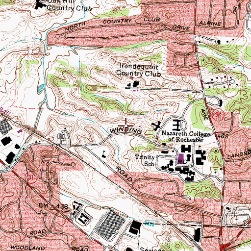 Topographic Map of Golden Flyer Stadium, NY