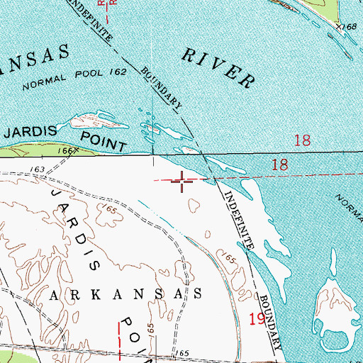 Topographic Map of Choctaw Village (historical), AR