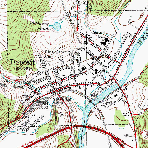 Topographic Map of First United Methodist Church, NY