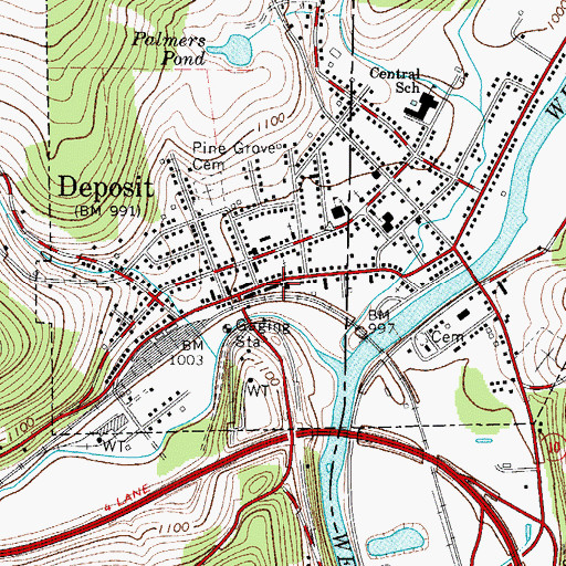 Topographic Map of State Theatre, NY
