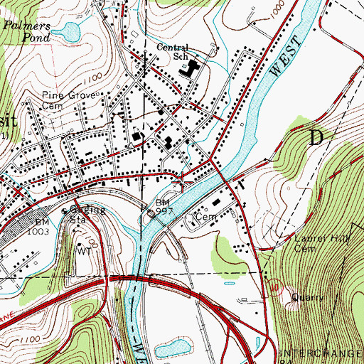 Topographic Map of The Evangelistic Center, NY