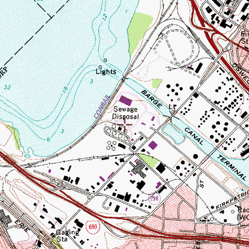 Topographic Map of Metropolitan Syracuse Wastewater Treatment Plant, NY