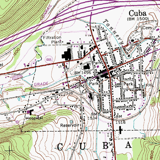 Topographic Map of Kirkpatrick Home For Childless Women (historical), NY