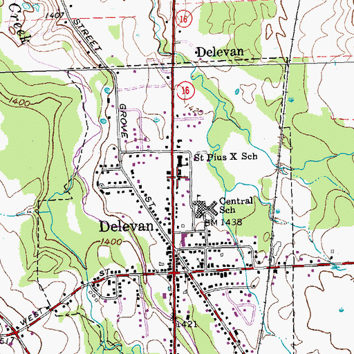 Topographic Map of Holy Family Church, NY