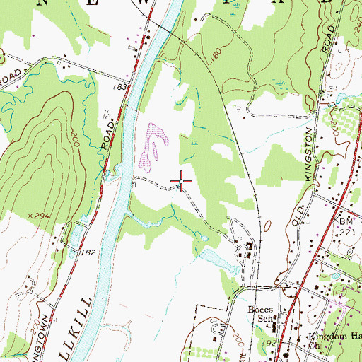 Topographic Map of New Paltz Golf Course, NY