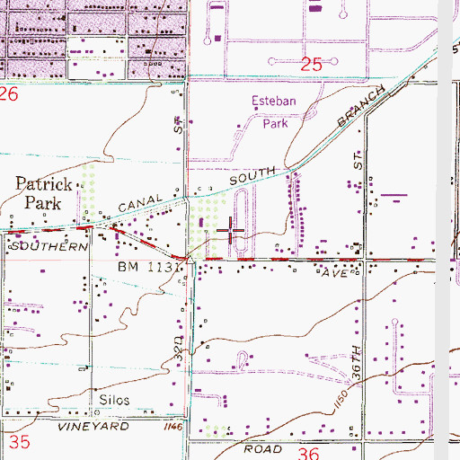 Topographic Map of Green Valley Trailer Park, AZ