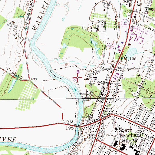 Topographic Map of New Paltz Sewage Plant, NY