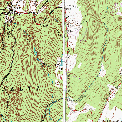 Topographic Map of New Paltz Water Plant, NY