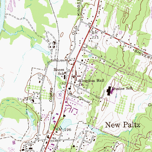 Topographic Map of New Paltz Church of the Nazarene, NY