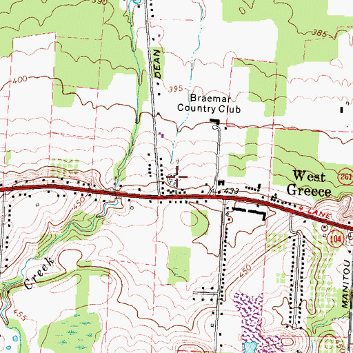 Topographic Map of September Place Mobile Home Park, NY