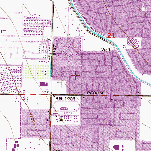 Topographic Map of Greenbriar, AZ