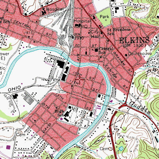 Topographic Map of Montessori Early Learning Center, WV
