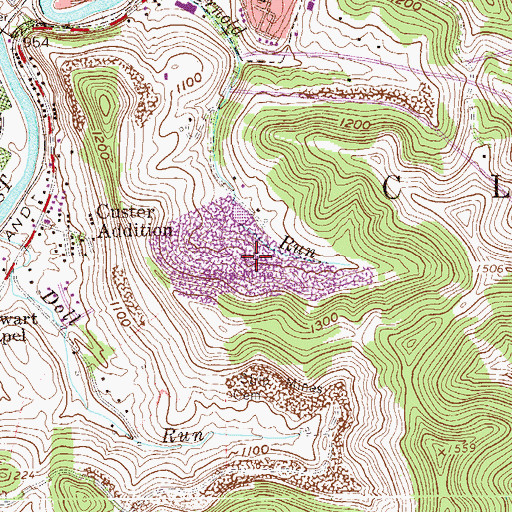 Topographic Map of Hartman Special Education Program, WV