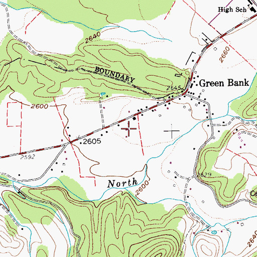 Topographic Map of Lamp of Youth Christian Academy, WV