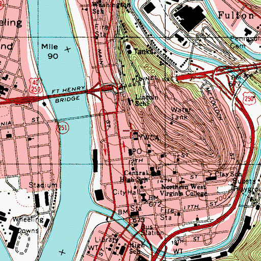 Topographic Map of Youth Services System - Northern Regional Juvenile Detention Facility, WV