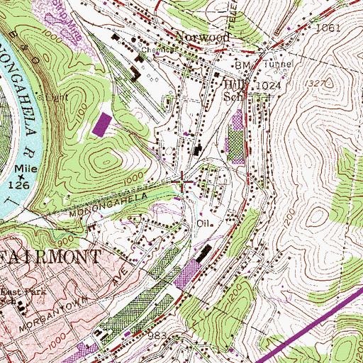 Topographic Map of Calvary Christian School, WV