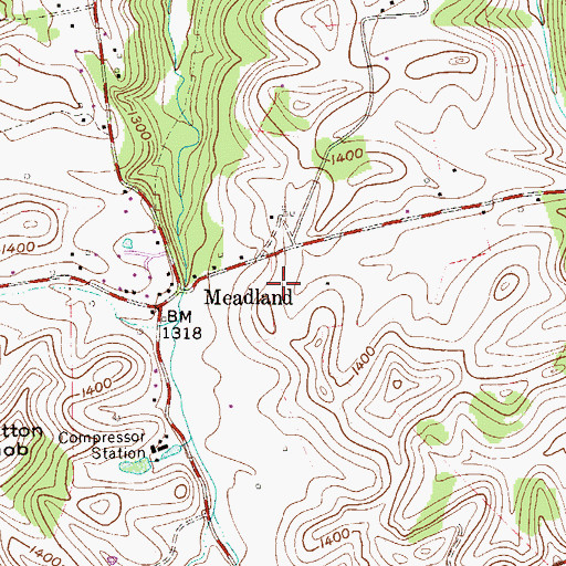 Topographic Map of West Taylor Elementary School, WV