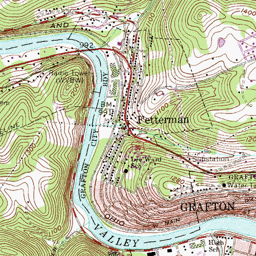 Topographic Map of Fellowship Christian Academy, WV