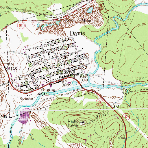 Topographic Map of Alldredge Academy (historical), WV
