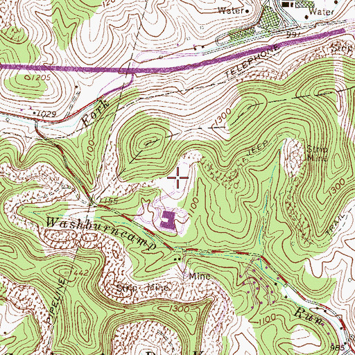 Topographic Map of Mountaineer Middle School, WV