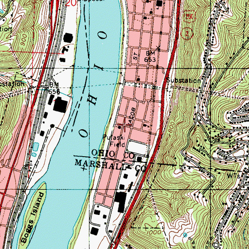 Topographic Map of Abundant Life Christian School, WV