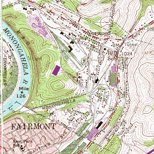 Topographic Map of Light of Life Christian School (historical), WV