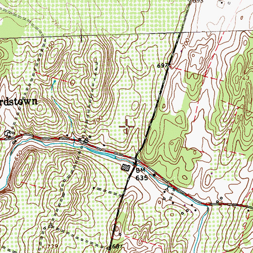 Topographic Map of Mountain Ridge Intermediate School, WV
