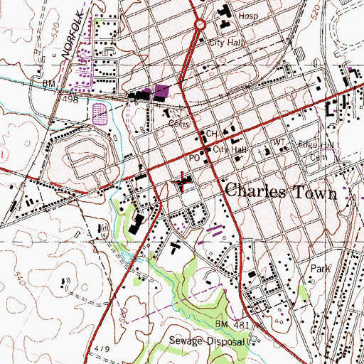 Topographic Map of Opportunity Learning Center, WV