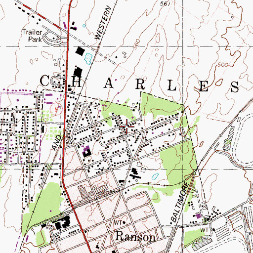 Topographic Map of Kingsway Christian Academy (historical), WV