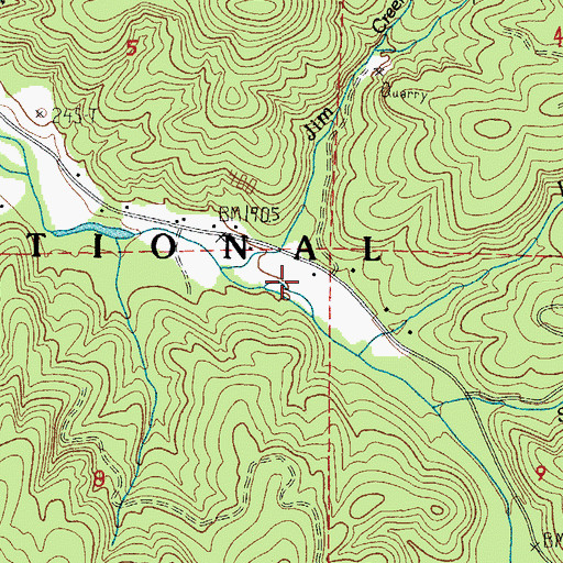 Topographic Map of Neskowin Valley School, OR