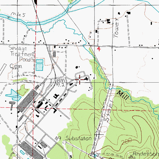 Topographic Map of Trask River High Schools - Camp Tillamook, OR
