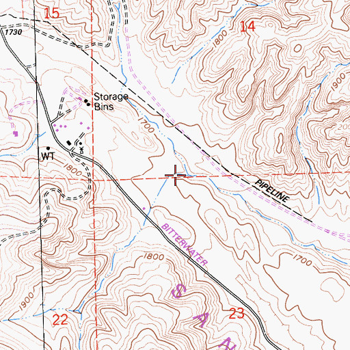Topographic Map of Salt Canyon, CA