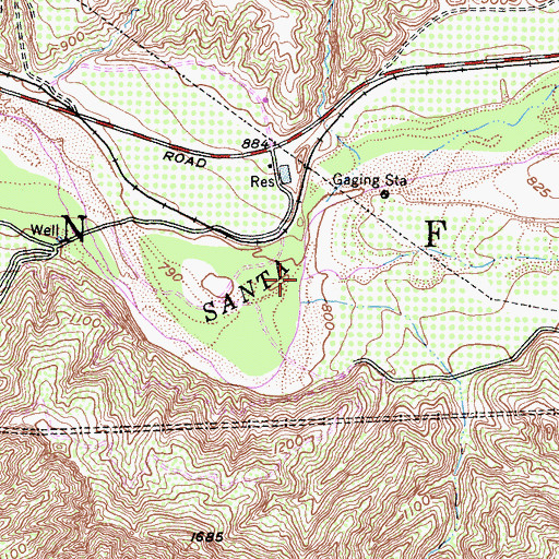 Topographic Map of Salt Canyon, CA