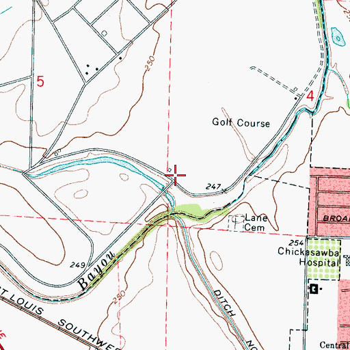 Topographic Map of Eaker Site, AR